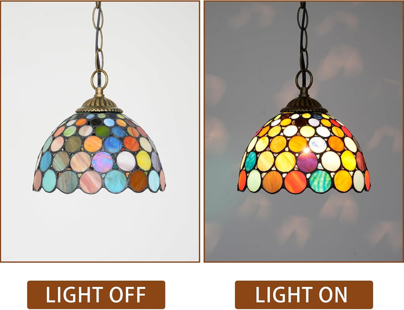 Tiffany Pendant Sunflower Stained Glass Hanging Lamp 8