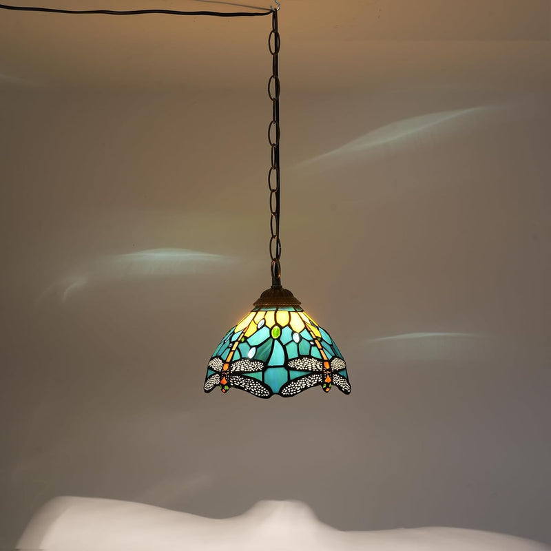 Tiffany Pendant Sunflower Stained Glass Hanging Lamp 8