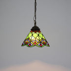 Tiffany Pendant Sunflower Stained Glass Hanging Lamp 8