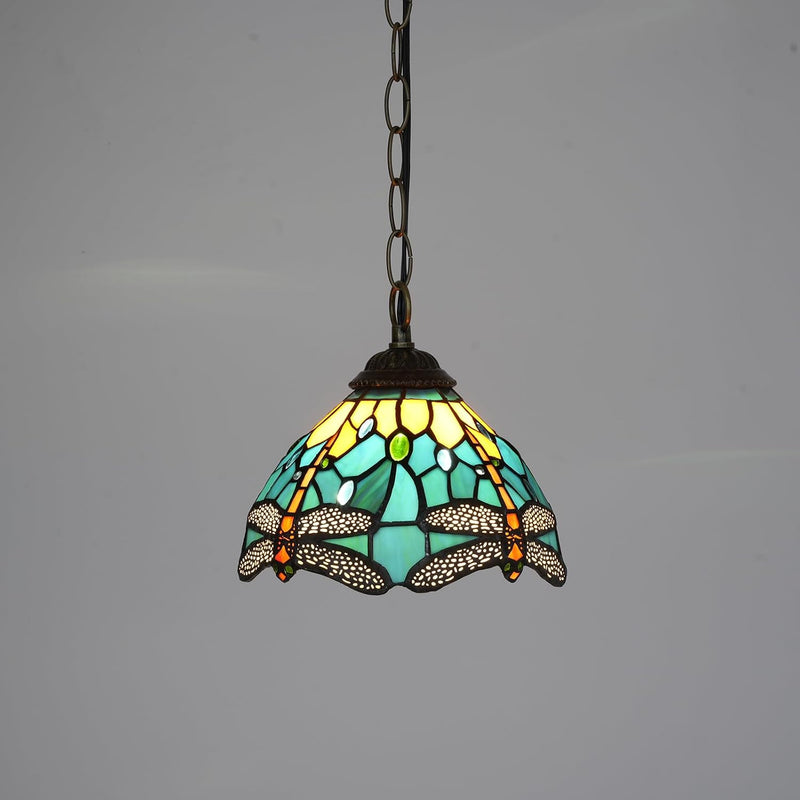 Tiffany Pendant Sunflower Stained Glass Hanging Lamp 8