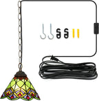 Tiffany Pendant Sunflower Stained Glass Hanging Lamp 8