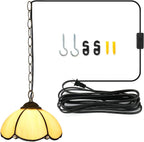 Tiffany Pendant Sunflower Stained Glass Hanging Lamp 8