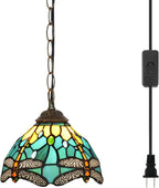 Tiffany Pendant Sunflower Stained Glass Hanging Lamp 8