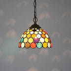 Tiffany Pendant Sunflower Stained Glass Hanging Lamp 8