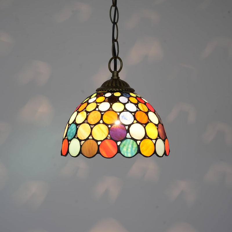 Tiffany Pendant Sunflower Stained Glass Hanging Lamp 8