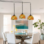 Tiffany Pendant Sunflower Stained Glass Hanging Lamp 8