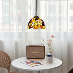 Tiffany Pendant Sunflower Stained Glass Hanging Lamp 8