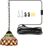 Tiffany Pendant Sunflower Stained Glass Hanging Lamp 8
