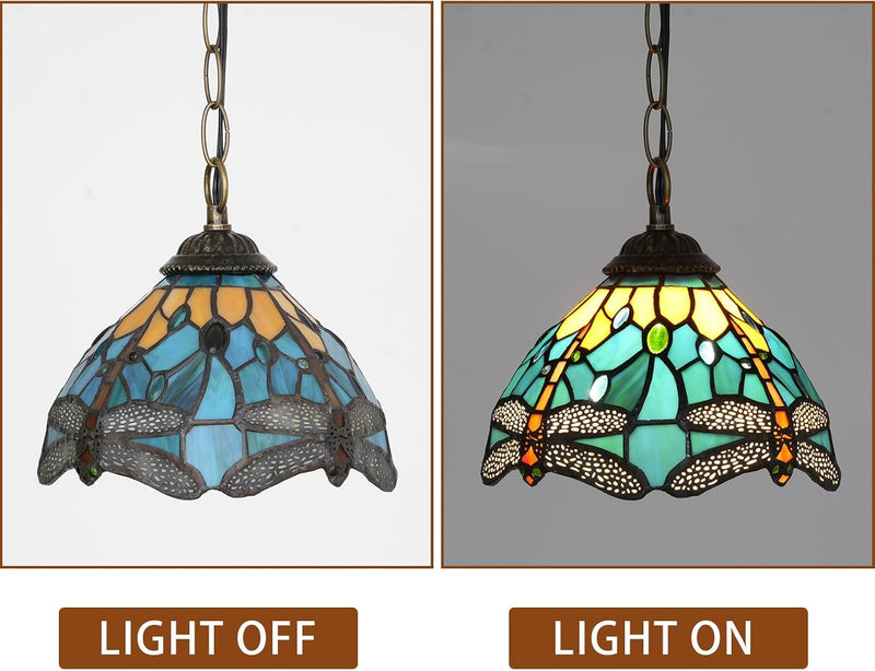 Tiffany Pendant Sunflower Stained Glass Hanging Lamp 8