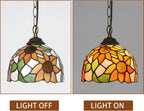 Tiffany Pendant Sunflower Stained Glass Hanging Lamp 8