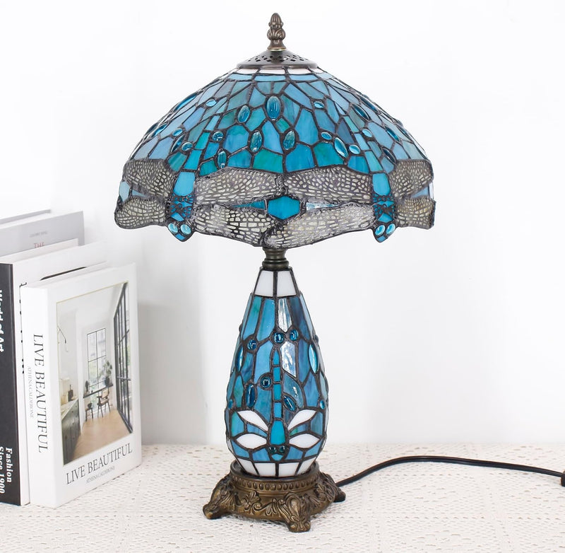 Tiffany Stained Glass Table Lamp 12x19 Inches Wisteria