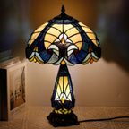 Tiffany Stained Glass Table Lamp 12x19 Inches Wisteria