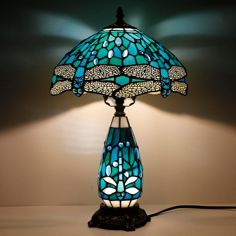 Tiffany Stained Glass Table Lamp 12x19 Inches Wisteria
