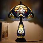 Tiffany Stained Glass Table Lamp 12x19 Inches Wisteria