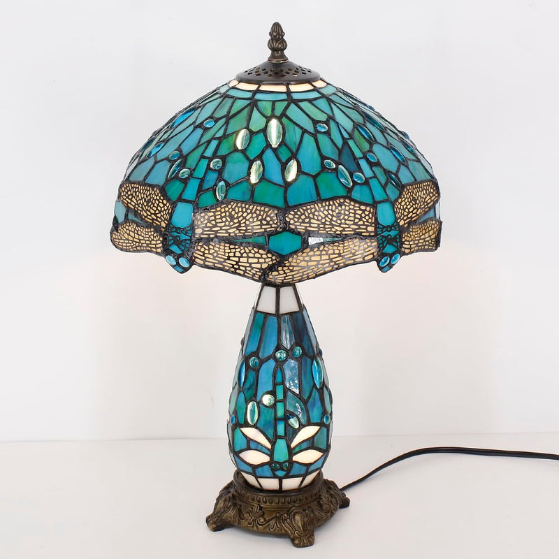 Tiffany Stained Glass Table Lamp 12x19 Inches Wisteria
