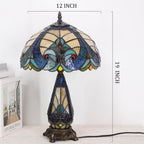 Tiffany Stained Glass Table Lamp 12x19 Inches Wisteria