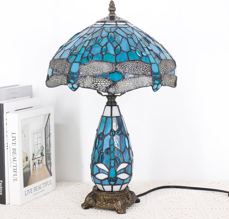 Tiffany Stained Glass Table Lamp 12x19 Inches Wisteria