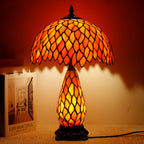 Tiffany Stained Glass Table Lamp 12x19 Inches Wisteria