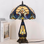 Tiffany Stained Glass Table Lamp 12x19 Inches Wisteria