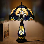 Tiffany Stained Glass Table Lamp 12x19 Inches Wisteria