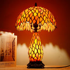 Tiffany Stained Glass Table Lamp 12x19 Inches Wisteria