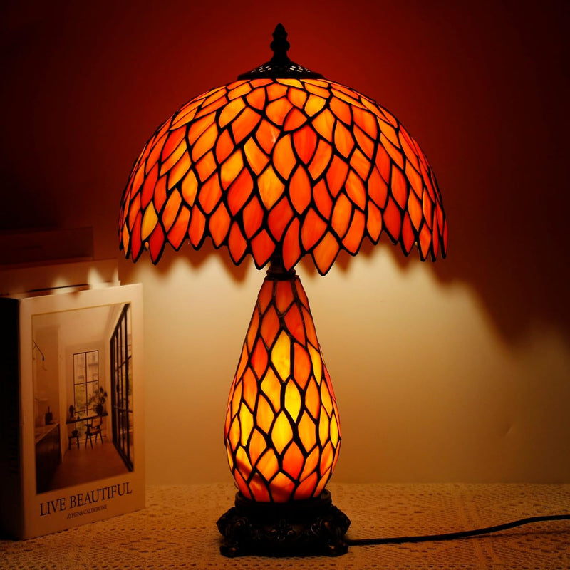 Tiffany Stained Glass Table Lamp 12x19 Inches Wisteria