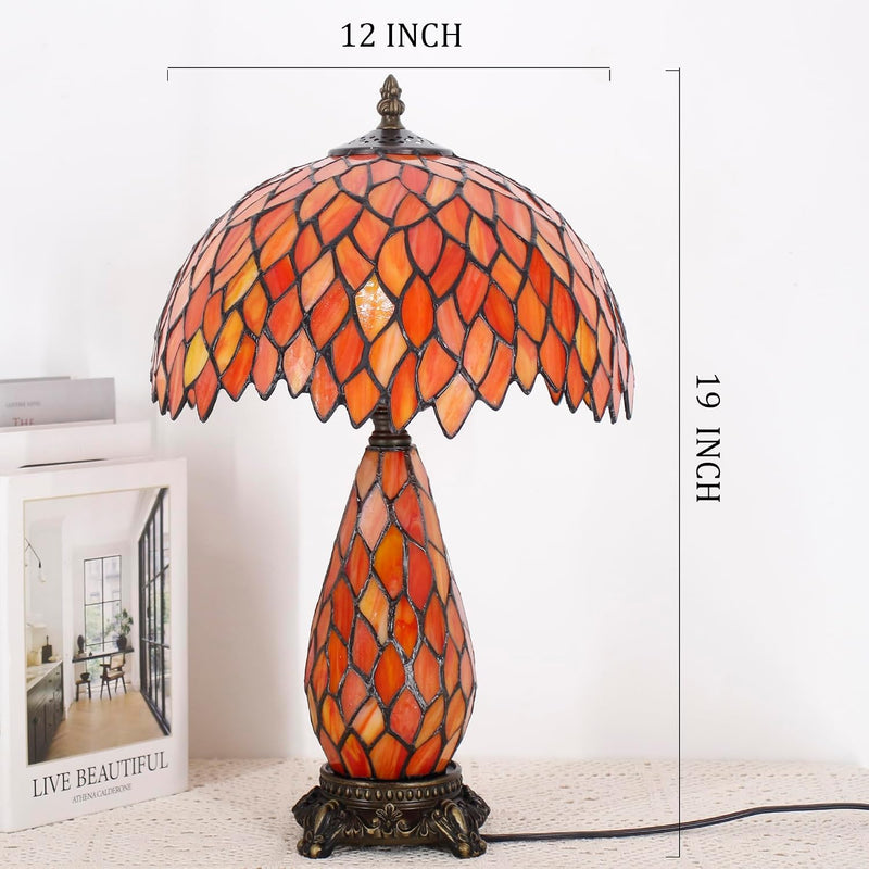 Tiffany Stained Glass Table Lamp 12x19 Inches Wisteria