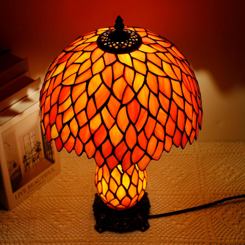Tiffany Stained Glass Table Lamp 12x19 Inches Wisteria