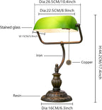 Tiffany Style Banker Desk Lamp Stained Glass Lamps