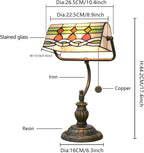 Tiffany Style Banker Desk Lamp Stained Glass Lamps