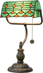 Tiffany Style Banker Desk Lamp Stained Glass Lamps