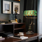 Tiffany Style Banker Desk Lamp Stained Glass Lamps