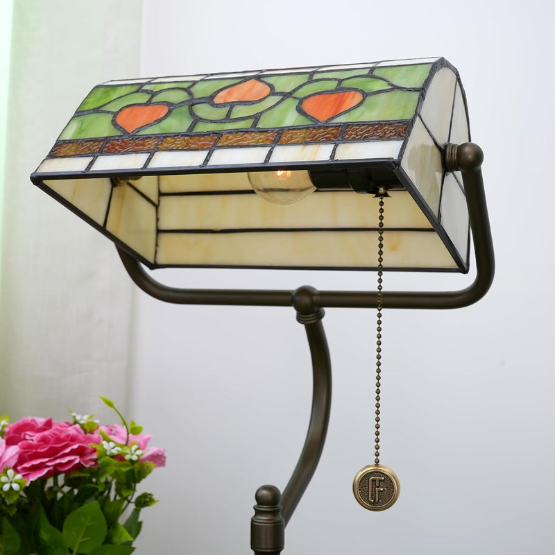 Tiffany Style Banker Desk Lamp Stained Glass Lamps