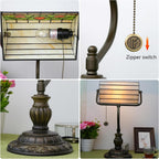 Tiffany Style Banker Desk Lamp Stained Glass Lamps