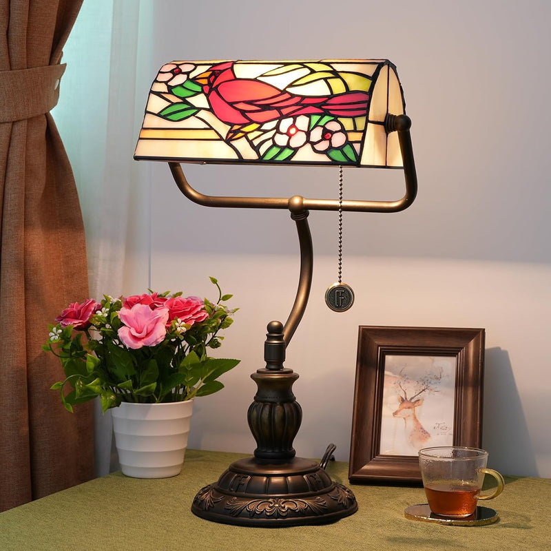 Tiffany Style Banker Desk Lamp Stained Glass Lamps