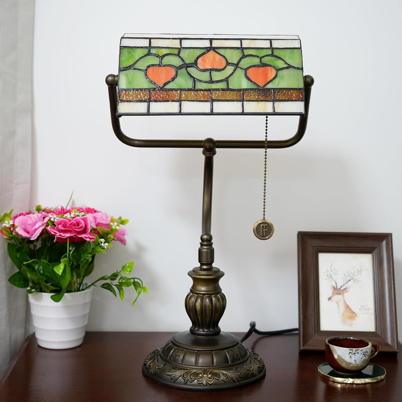 Tiffany Style Banker Desk Lamp Stained Glass Lamps