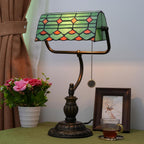 Tiffany Style Banker Desk Lamp Stained Glass Lamps