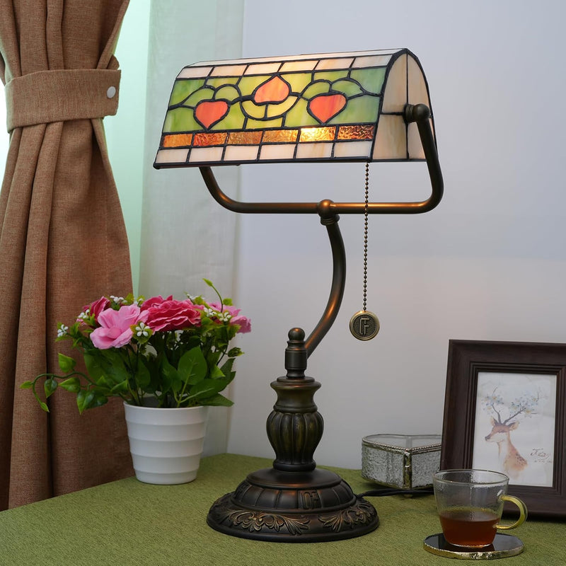 Tiffany Style Banker Desk Lamp Stained Glass Lamps