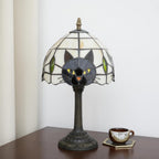 Tiffany Style Cat Stained Glass Table Lamp Cute