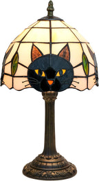 Tiffany Style Cat Stained Glass Table Lamp Cute