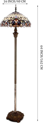 Tiffany Style Floor Lamp Serenity Victorian Stained Glass
