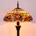 Tiffany Style Floor Lamp Serenity Victorian Stained Glass
