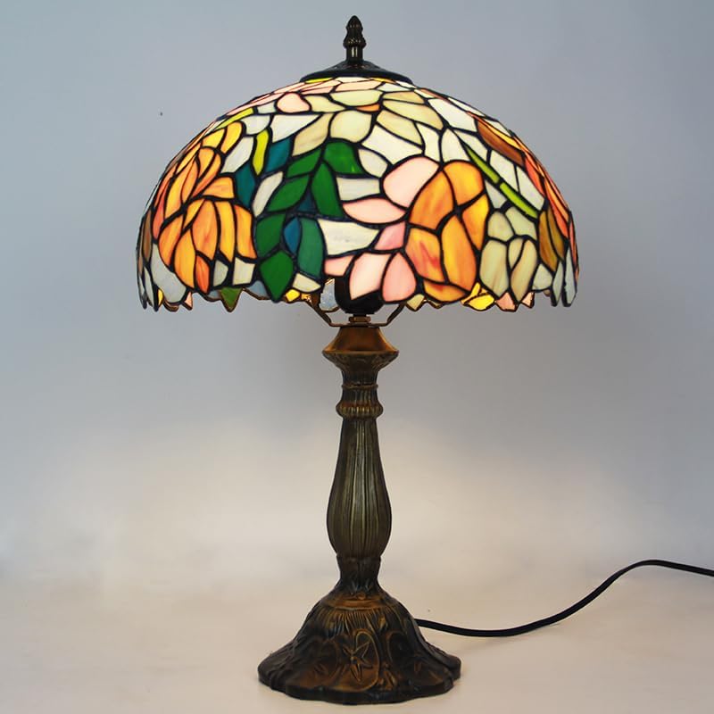 Tiffany Style Lamp Stained Glass Table for Living