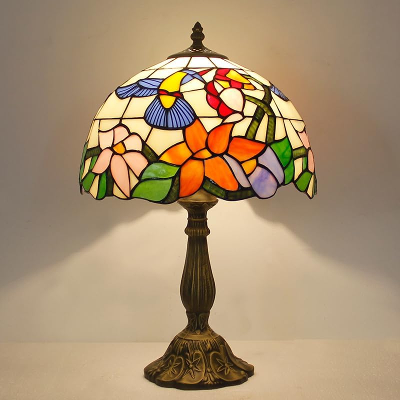 Tiffany Style Lamp Stained Glass Table for Living