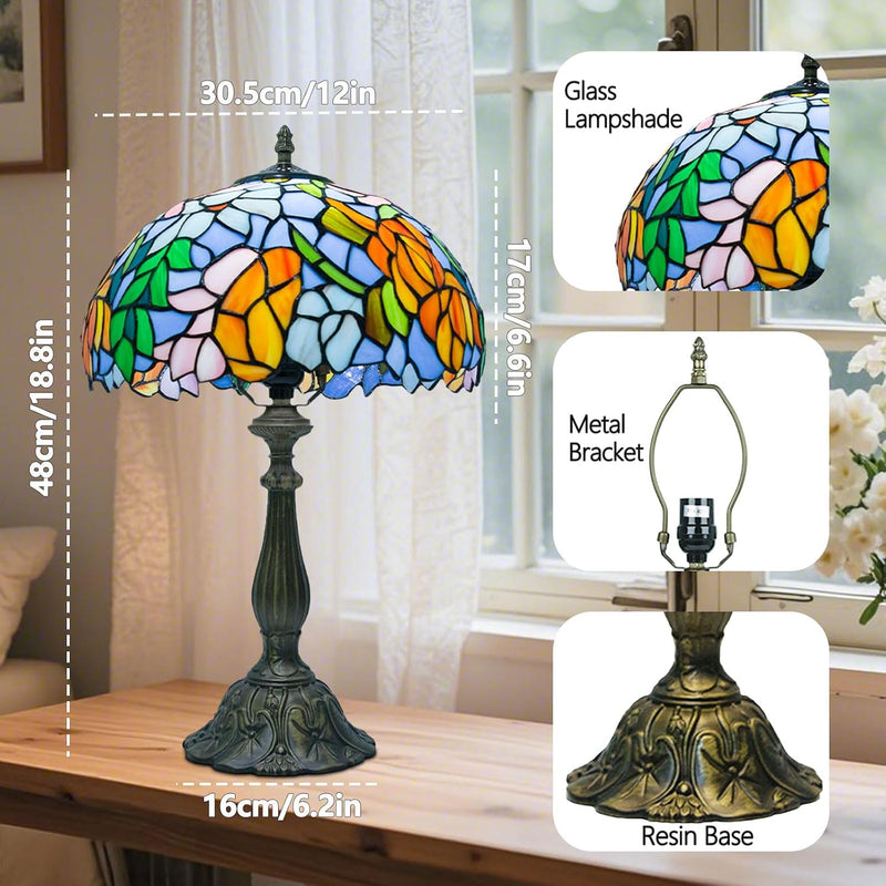 Tiffany Style Lamp Stained Glass Table for Living