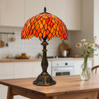Tiffany Style Lamp Stained Glass Table for Living