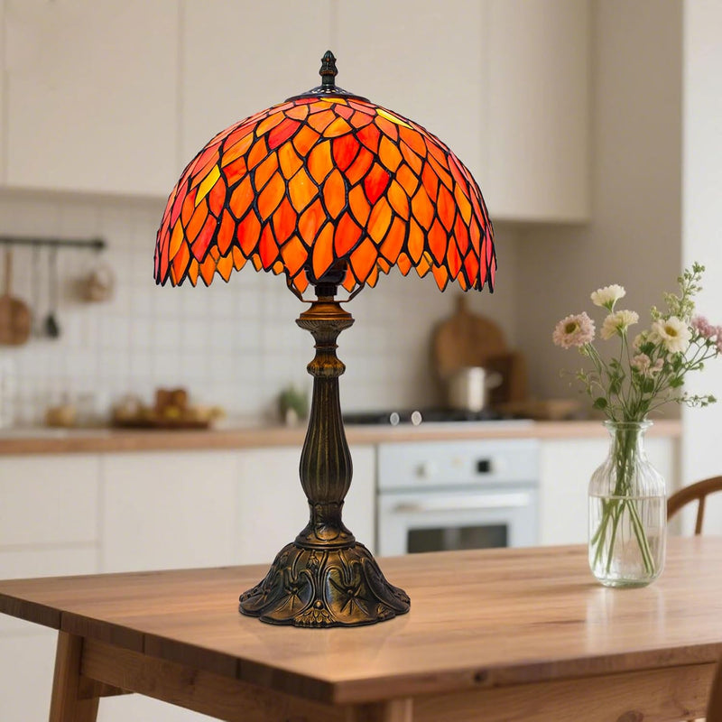 Tiffany Style Lamp Stained Glass Table for Living