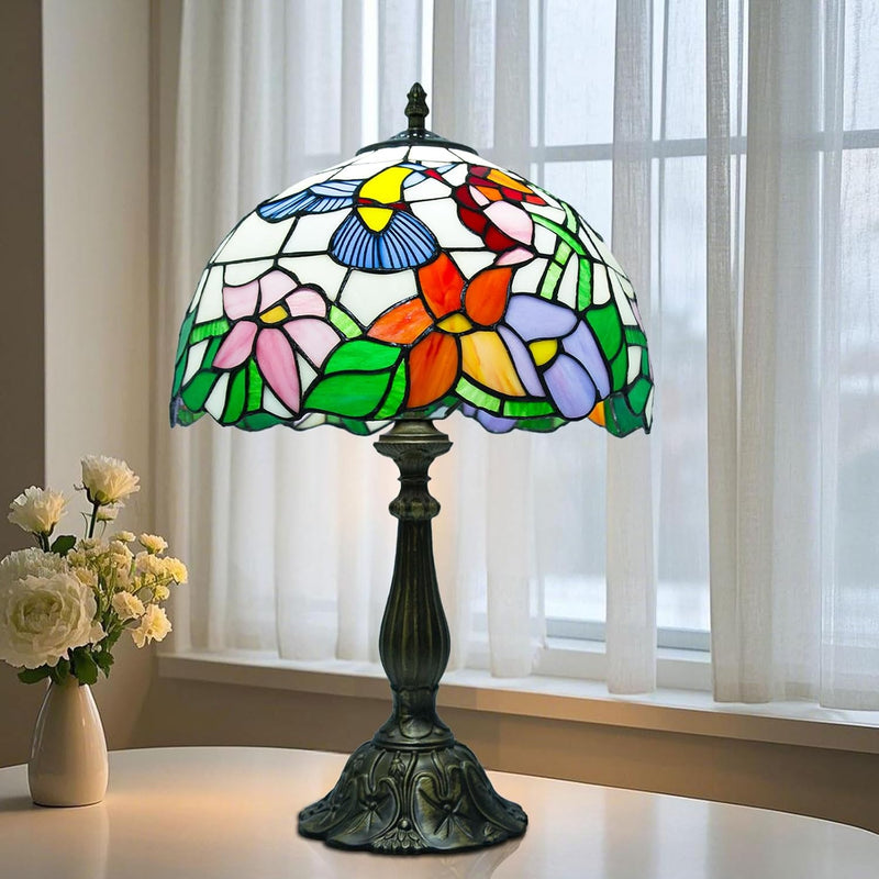 Tiffany Style Lamp Stained Glass Table for Living