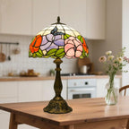 Tiffany Style Lamp Stained Glass Table for Living