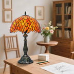 Tiffany Style Lamp Stained Glass Table for Living